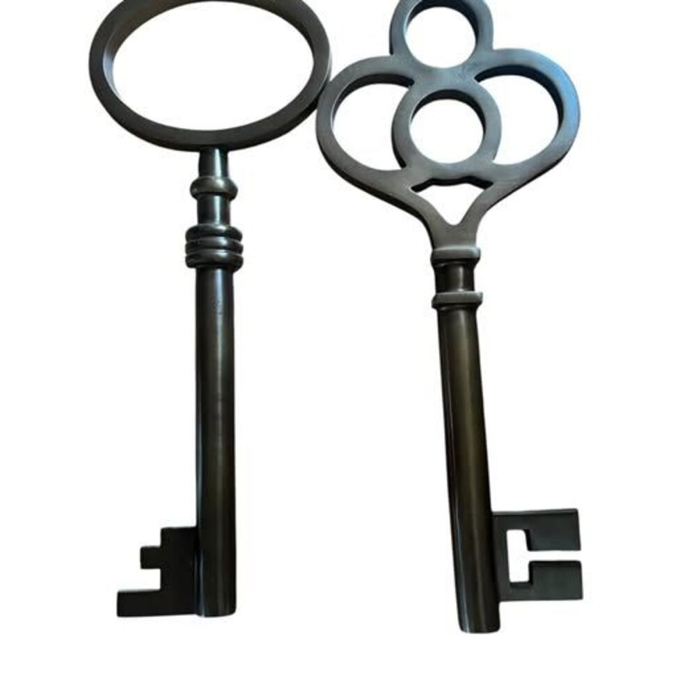 2 Large Metal wall hanging Keys Home Decor